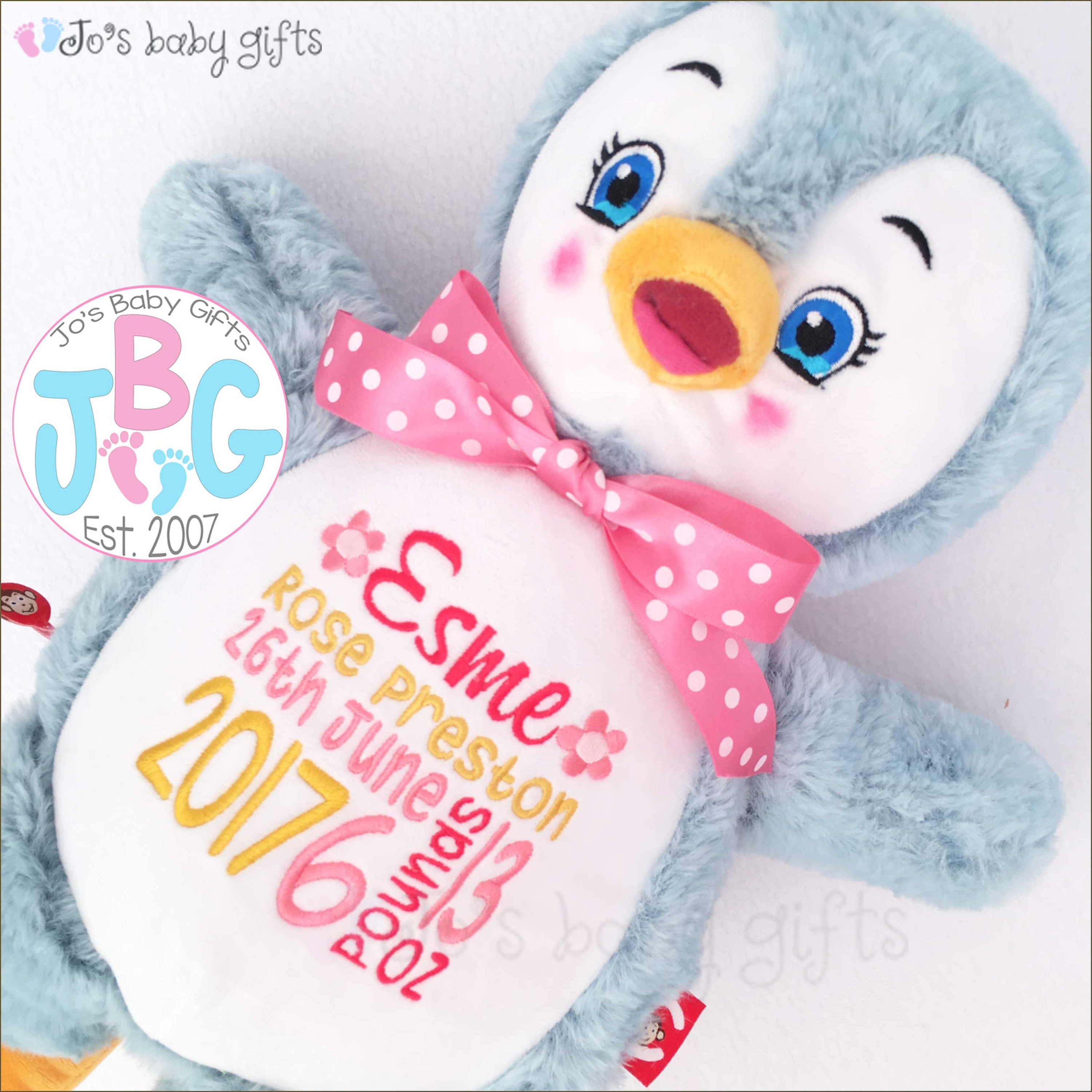 personalised penguin teddy