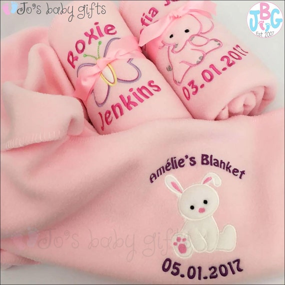 personalised baby fleece blankets