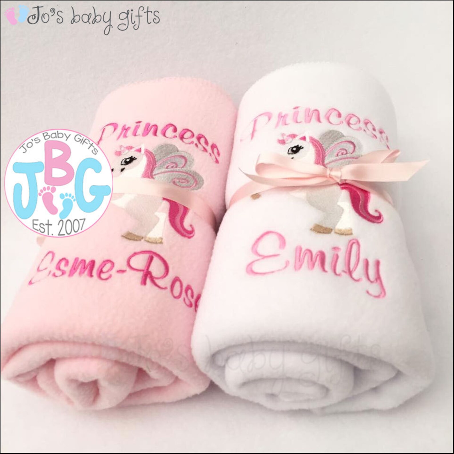 Personalised Unicorn Baby Blanket Baby Girls Blanket New Etsy