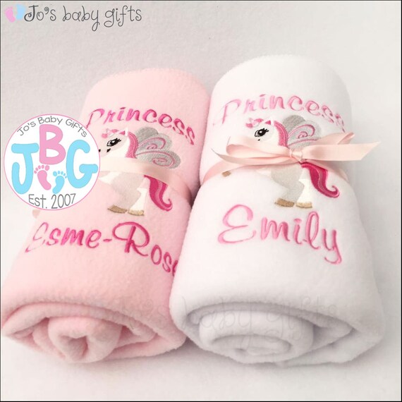 Doudou Personnalise Pour Bebe Licorne Couverture De Bebe Etsy France