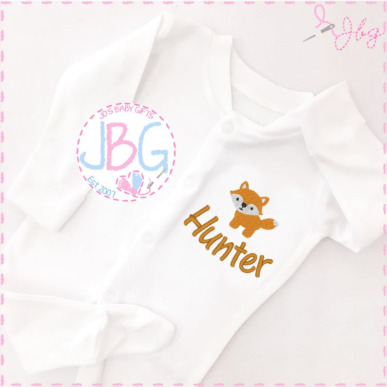 personalised embroidered baby grow