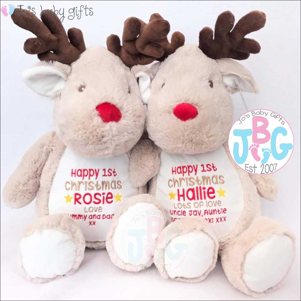 personalised first christmas teddy
