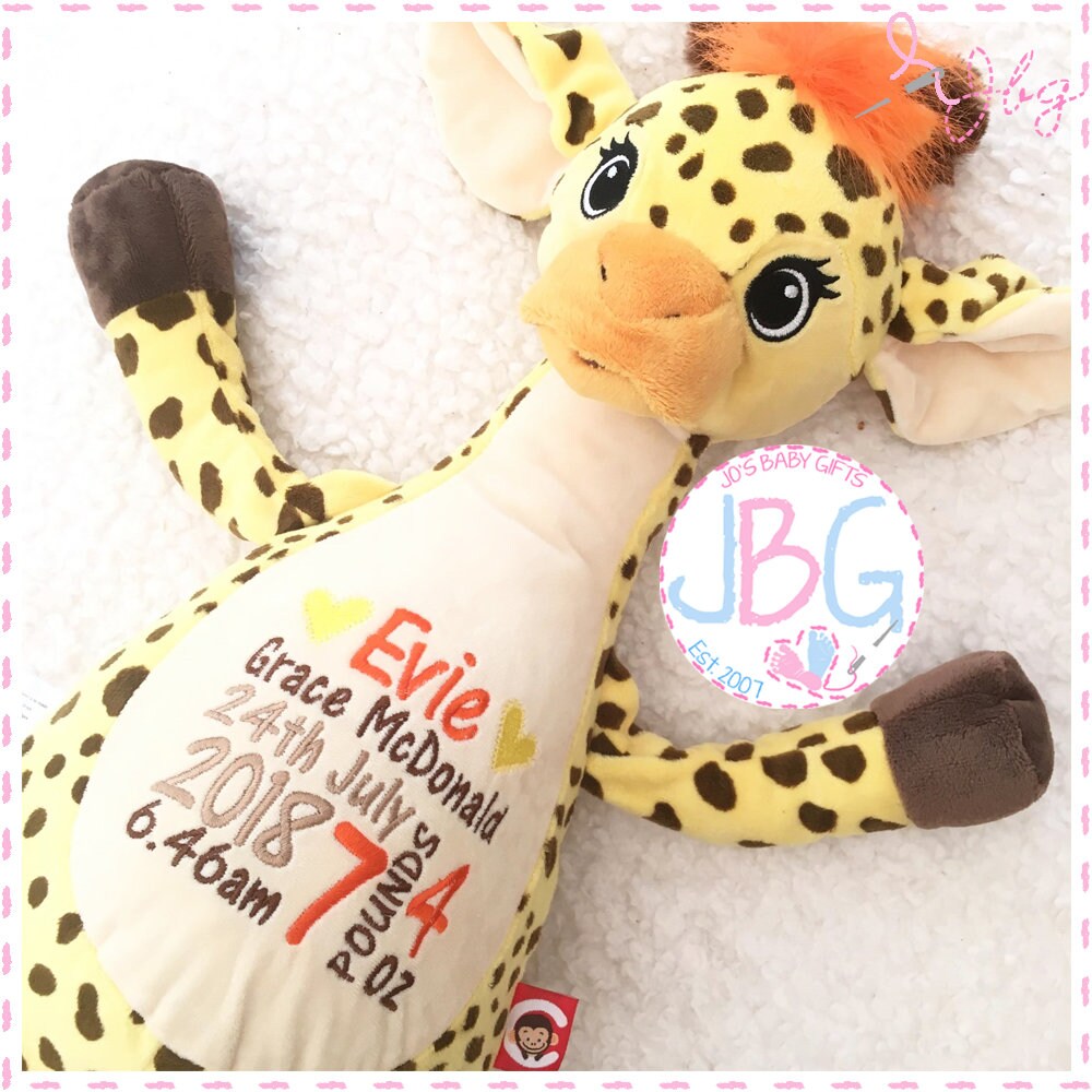 personalised giraffe teddy