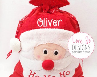 1 Santa Sack, Personalised Santa Sack, Christmas Sack, Father christmas, Embroidered Name