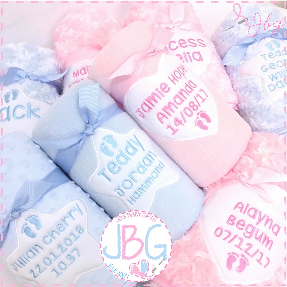 personalised fleece baby blanket