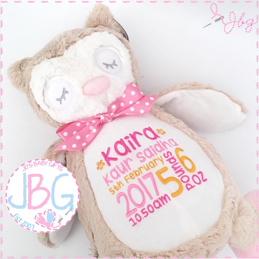 personalised owl teddy