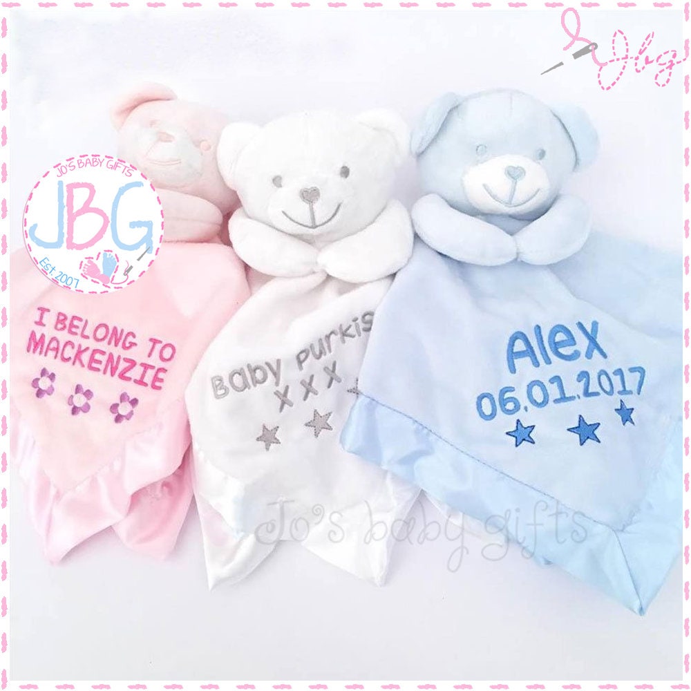 personalised baby boy teddy bear