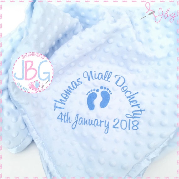 personalised baby boy blankets