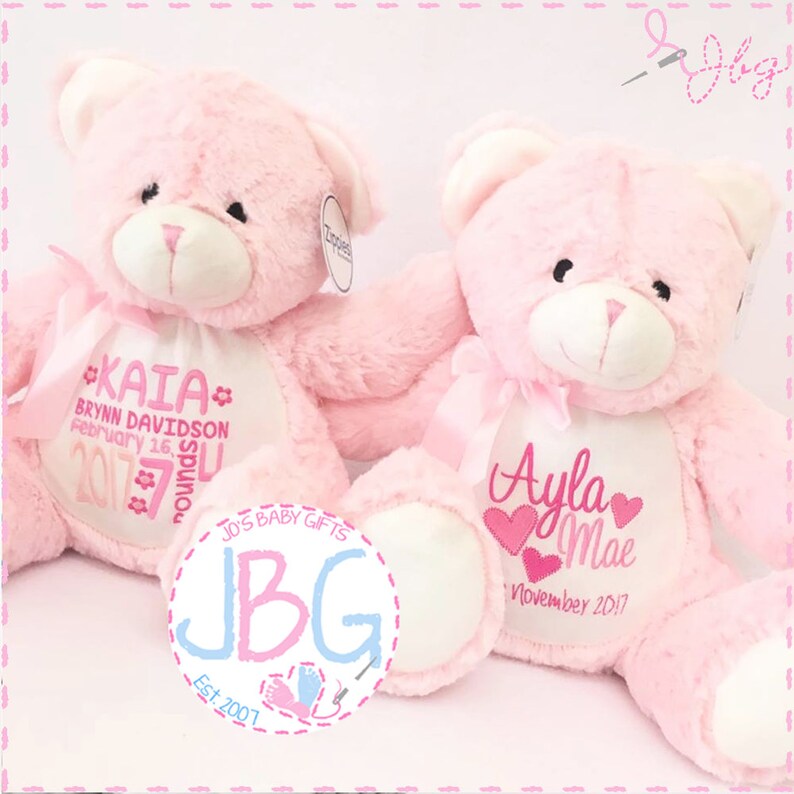 Personalised Teddy Bear Teddy Bears Embroidered Baby Teddy Etsy UK