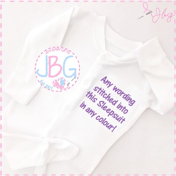 personalized baby sleepsuits