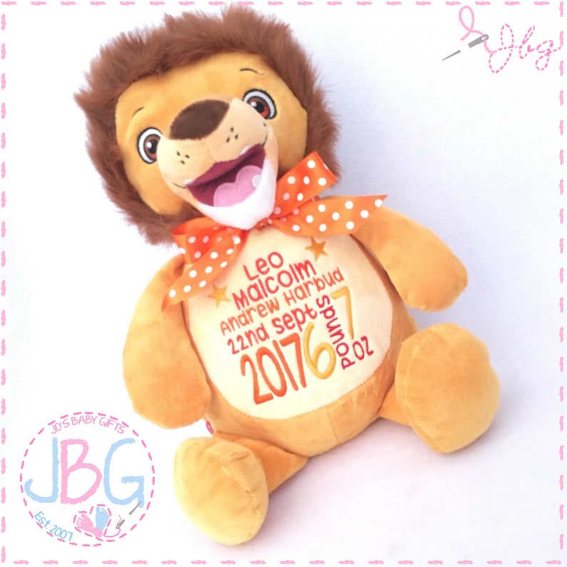 personalised lion teddy