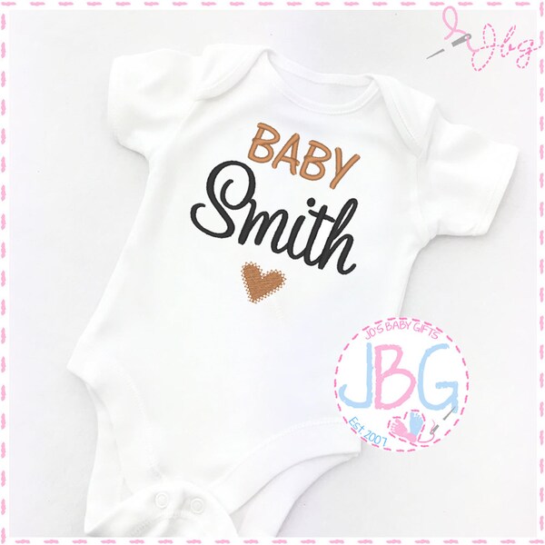 Personalised EMBROIDERED Baby Vest, bodysuit, Pregnancy announcement, Fun gift for a new baby, or baby shower