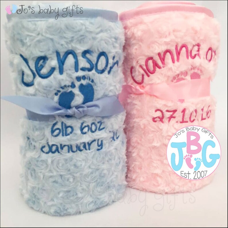 personalised fleece baby blanket
