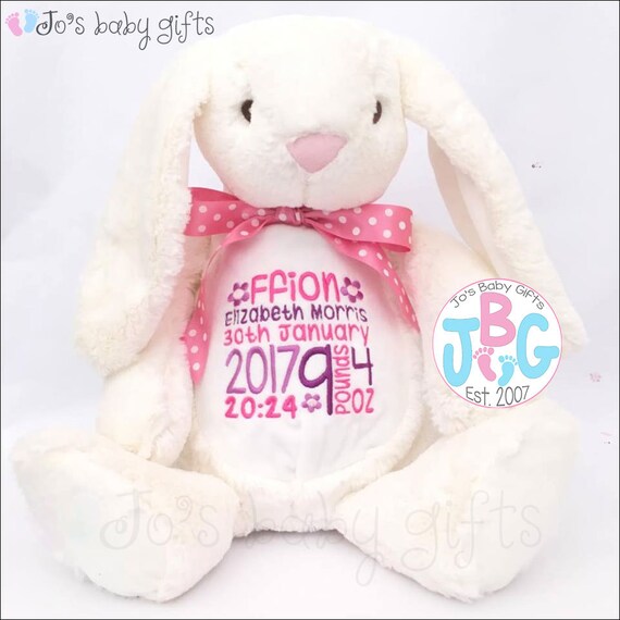 personalised rabbit teddy
