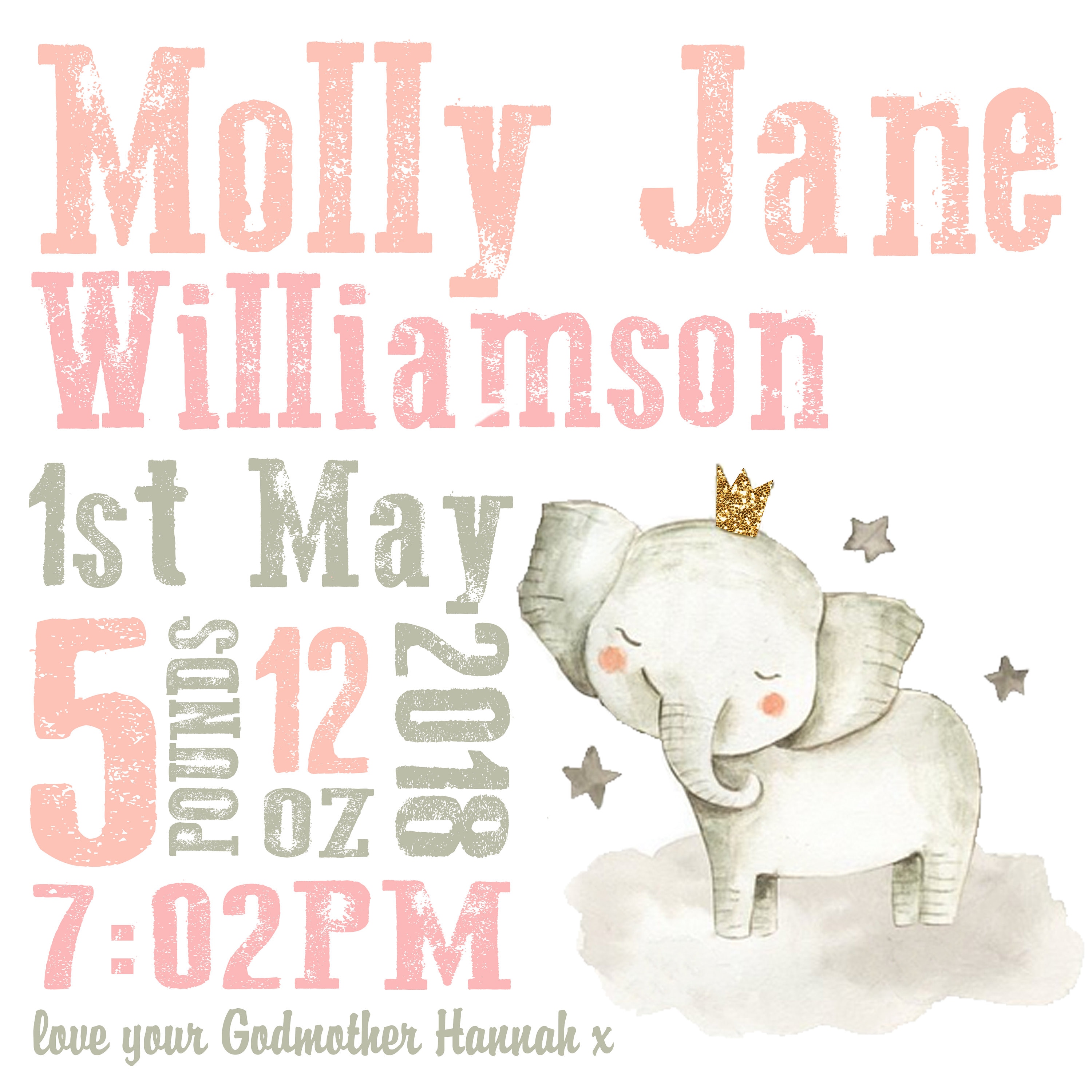 personalised elephant baby gifts