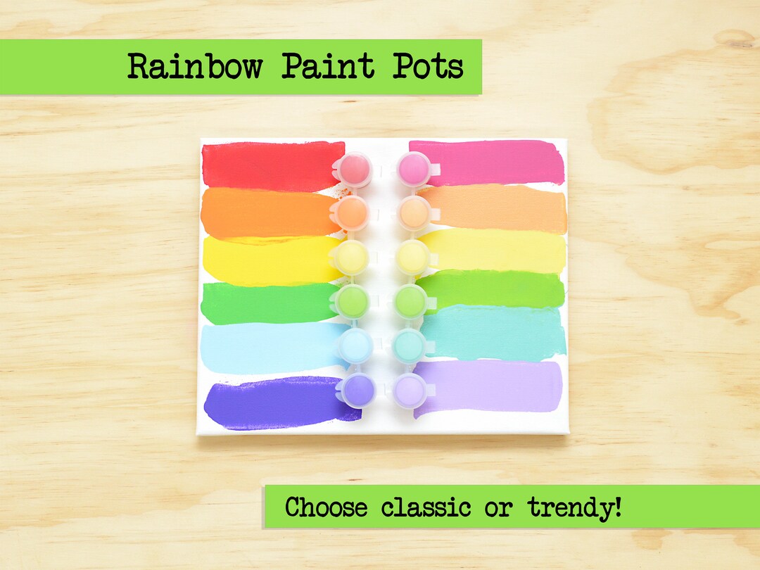 Kids Paint Set, Paint Pot Strips, Trendy Paint Colors, Prefilled Paint
