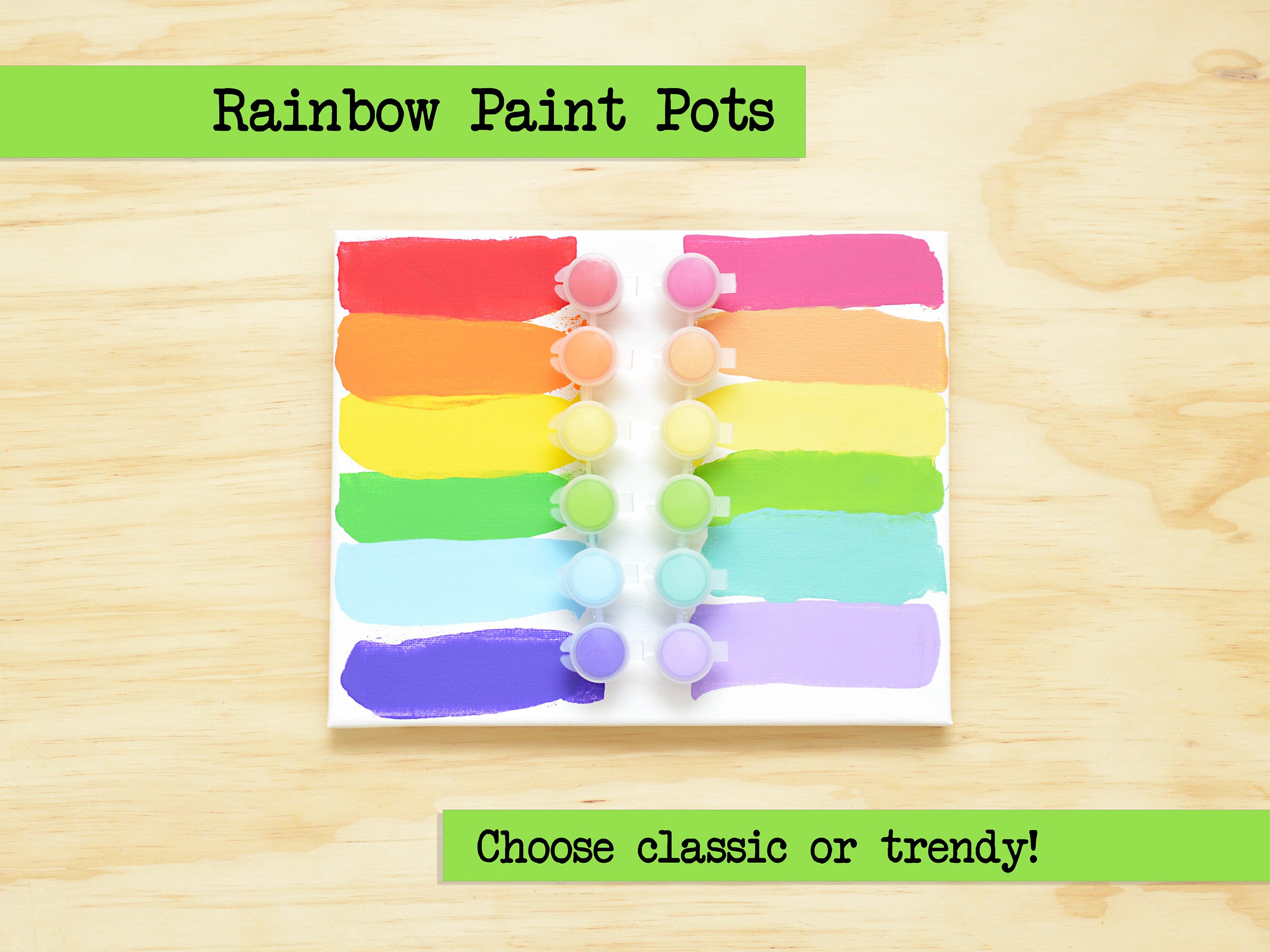 Kids Paint Set, Paint Pot Strips, Trendy Paint Colors, Prefilled Paint