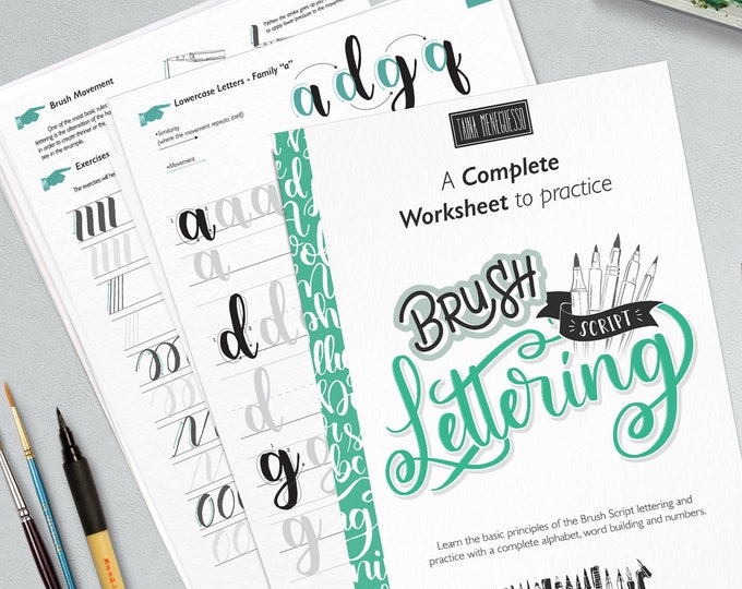 Brush Lettering Exercises This item is unavailable - Etsy