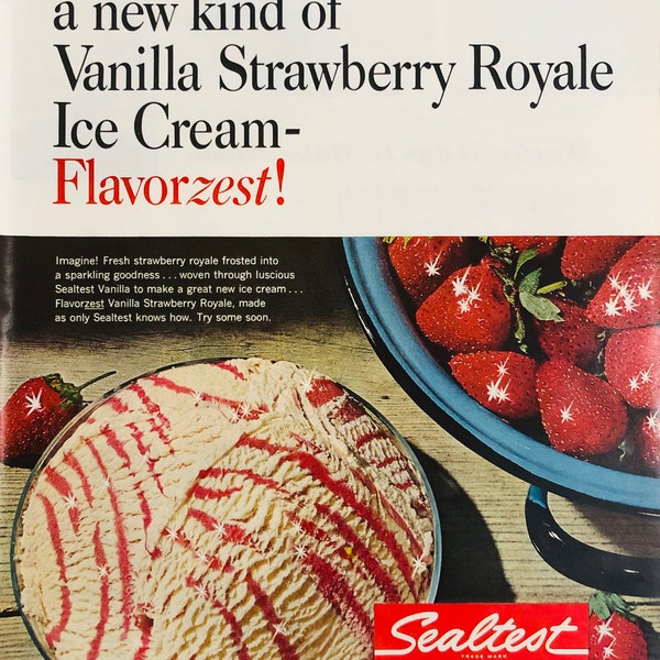 Sealtest Ice Cream 1965 Print Ad 42365