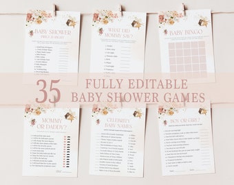 Fairy Baby Shower Games Bundle, Enchanted Fairy Baby Shower Games, Magical Fairies Baby Shower Games, Baby Bingo, Fairy Games, FBS1