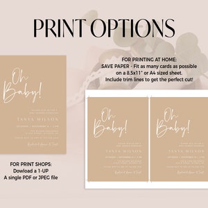 Modèle d'Invitation pour baby shower fée, Shower de bébé fées magiques, Faire-part de fée enchantée, modèle modifiable, une petite fée, FBS1 image 12