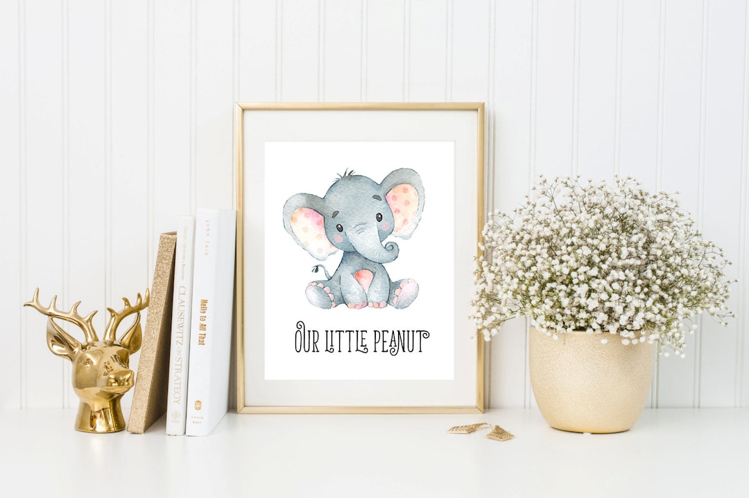 Nursery Elephant Printable Nursery Wall Art Elephant Print Our Little ...