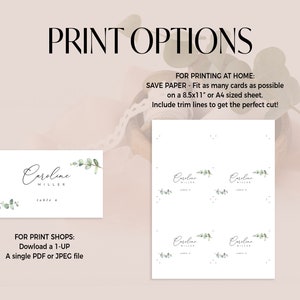 Wedding Place Cards Printable Place Card Template Editable - Etsy
