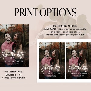 Save The Date Photo Template Custom Save The Date Template Wedding Save The Date Printable Invite Picture Save The Date Editable Template image 5