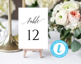 Table Numbers Printable 1-40 Table Numbers Wedding Table Numbers Wedding Seating Table Sign DIY Table Numbers Calligraphy Instant Download