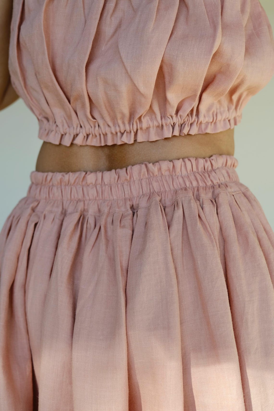 Linen Blend Top & Skirt Set-Up main image 0