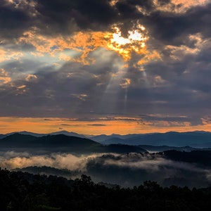 Foothills Parkway Cloudy Sunrise