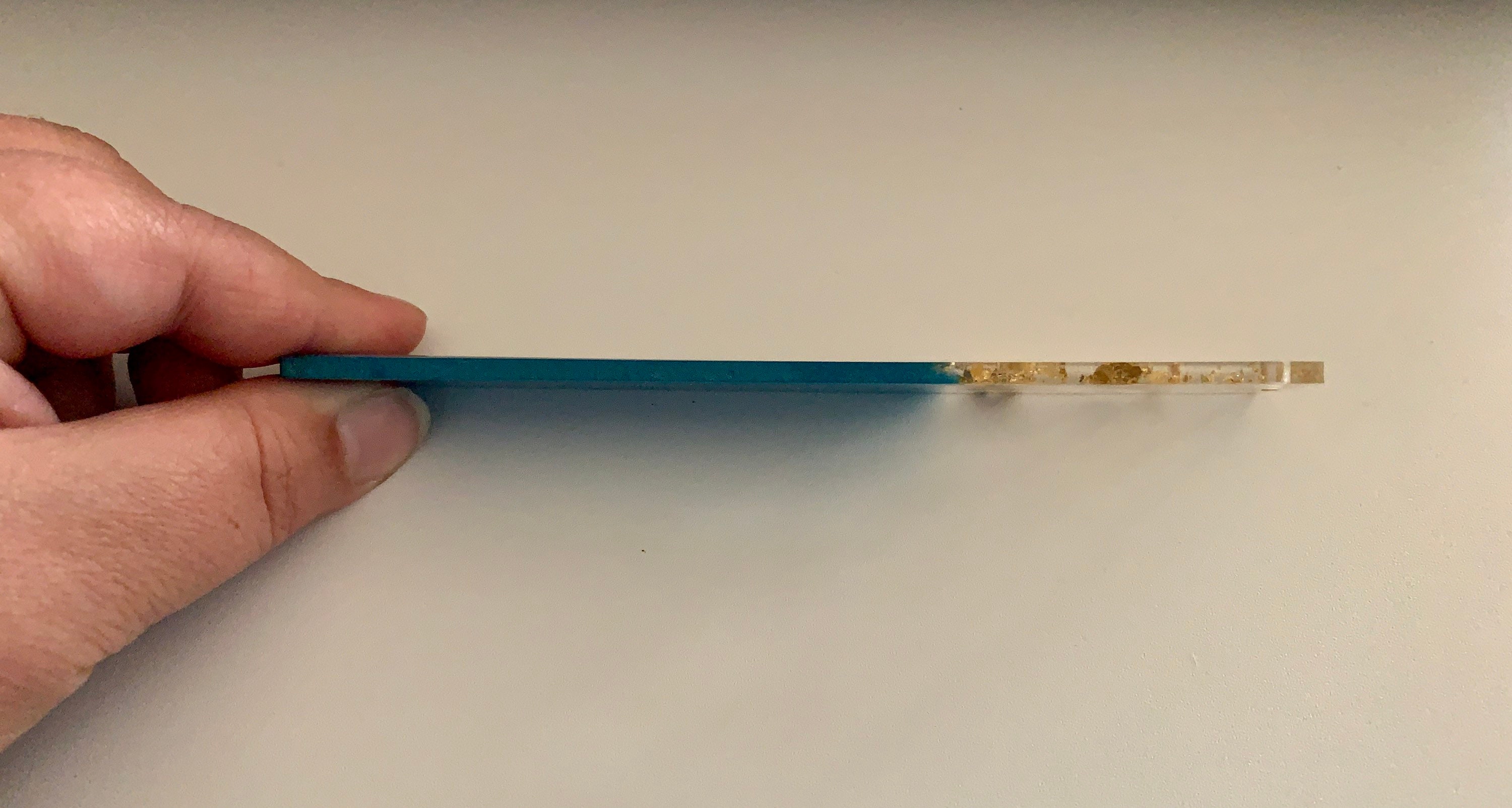 Personalized Gold and Silver Flake Resin Bookmark/Handmade Custom Name Bookmark