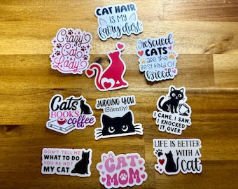 Cat Lover Stickers – Waterproof & Scratch Proof – Choose Your Bundle!