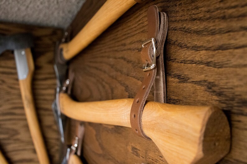 Axe Leather Buckle Hangers Display Hooks Etsy