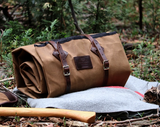 LARGE OILSKIN / WAXED Canvas Bedroll Cover mod. Close End Etsy