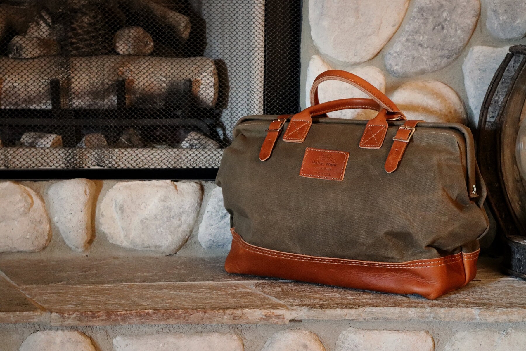 Waxed Canvas and Leather Mason Bag Tool Travel Bag 16 Etsy