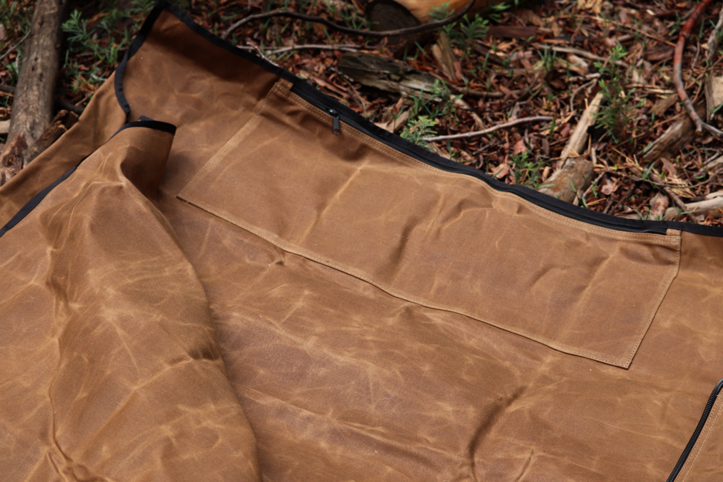 Rustic Waxed Canvas Cowboy Bedroll Field Tan with leather Etsy