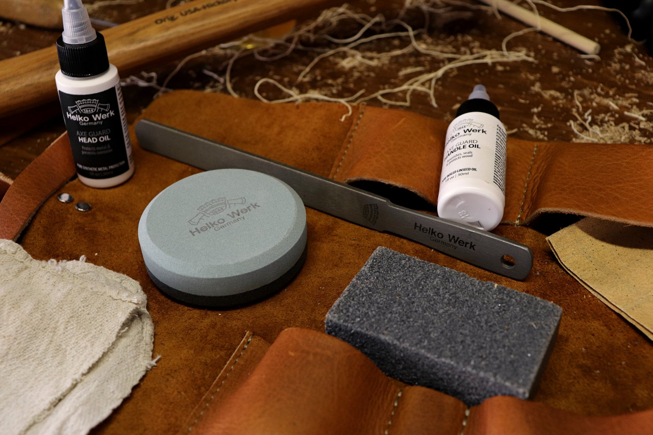 Axe Maintenance Kit With Leather Tool Roll Sharpening Etsy