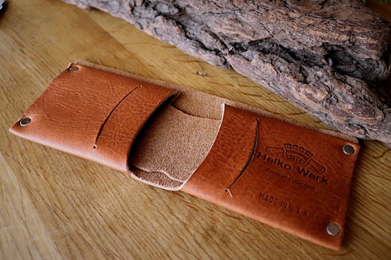 Rustic Handmade Leather Wallet Billfold | Etsy