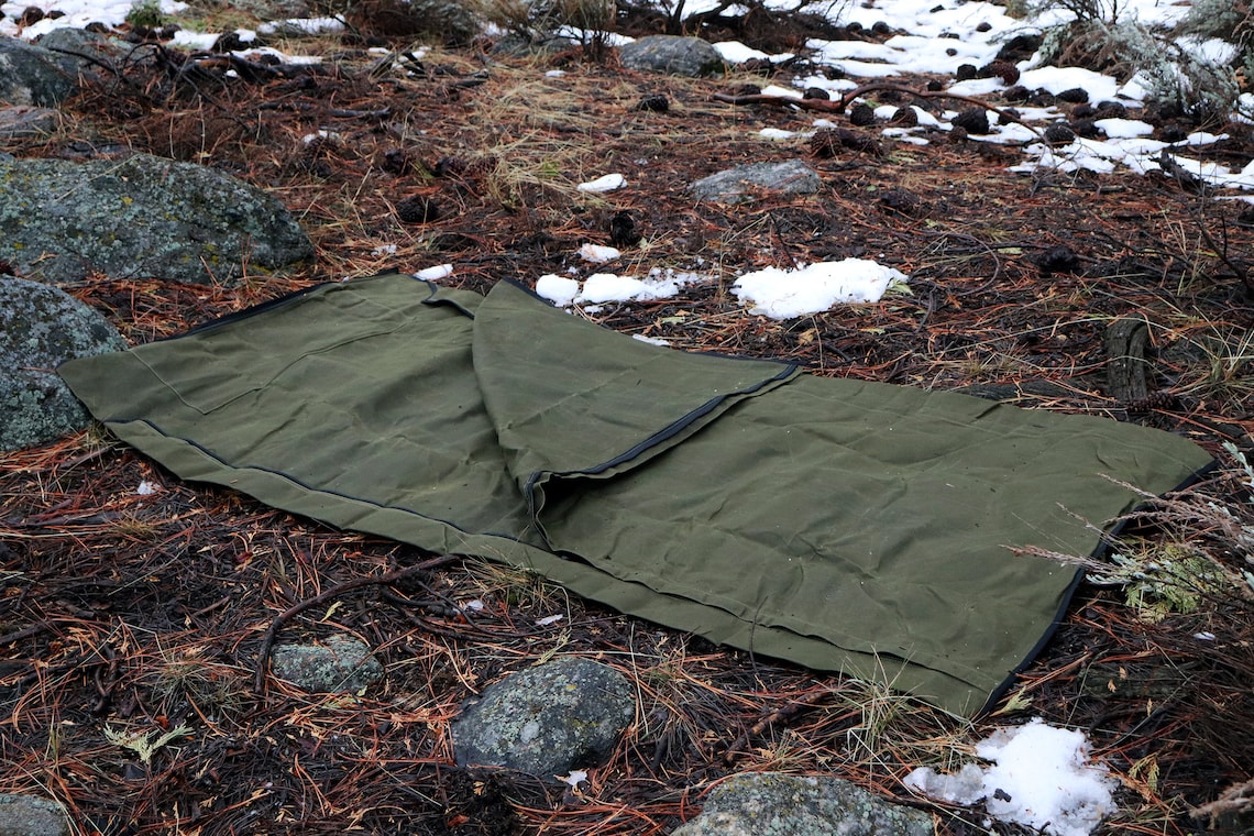 Rustic Waxed Canvas Cowboy Bedroll forest Green With Etsy