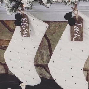 Stocking Tags Wood Stocking Tags Personalized Christmas Decor Personalized Stocking Tags image 6