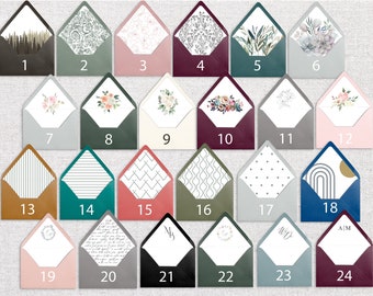 Patterned Envelope Liners | DIY Wedding Invitation Detail