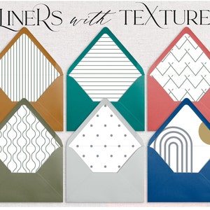 Envelope Liners with Patterns | DIY Wedding Invitation Printed Envelope Liners | Wedding Invite Envelope Liner