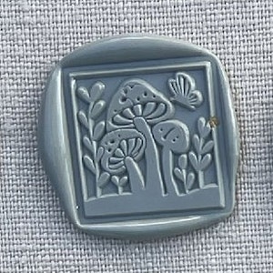 Adesivos de lacre de cera de cogumelos e borboletas para envelope de convite de casamento | Selos de carta | Selo de envelope com cogumelos | Selos de cera de flores