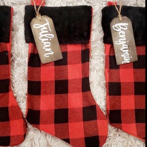 Stocking Tags Wood Stocking Tags Personalized Christmas Decor Personalized Stocking Tags image 10