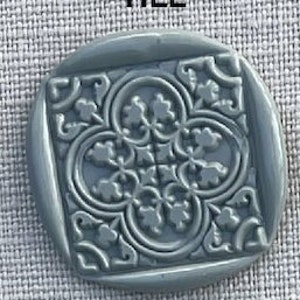 Adesivos de lacre de cera de azulejo espanhol quadrado para envelope de convite de casamento | Selos de carta | Selos de envelope de convite de casamento | Selos de cera quadrados