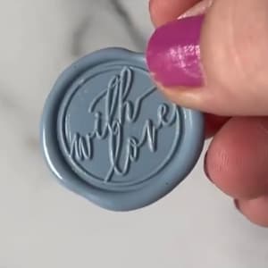Com adesivos de lacre de cera de amor para envelope de convite de casamento | Selos de carta | Selos de envelope de convite de casamento | Selos de cera de flor
