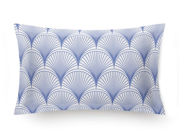 Light Blue Art Deco Pillow Sham Pillow case 26x20 turquoise blue