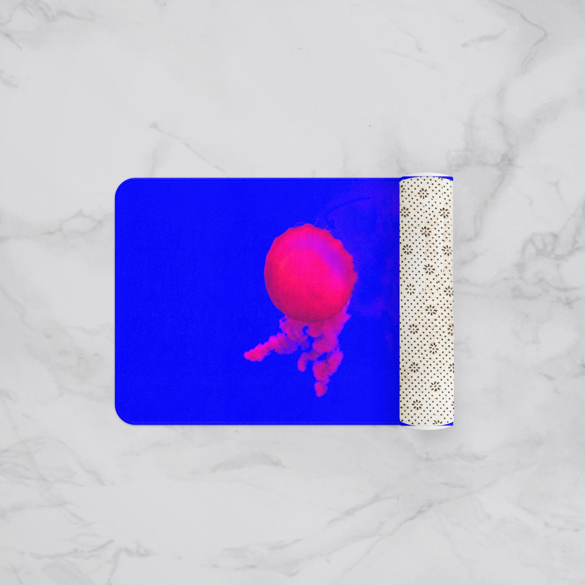 Royal Blue Hot Jellyfish Bath Mat Microfiber Bath Rug Memory Etsy