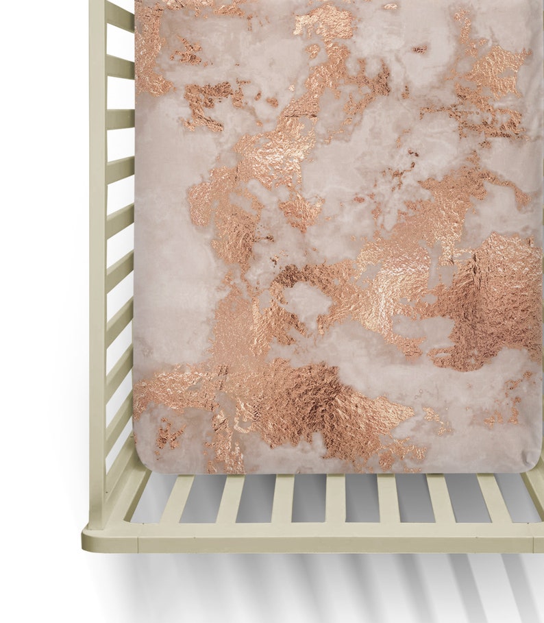 rose gold crib sheets